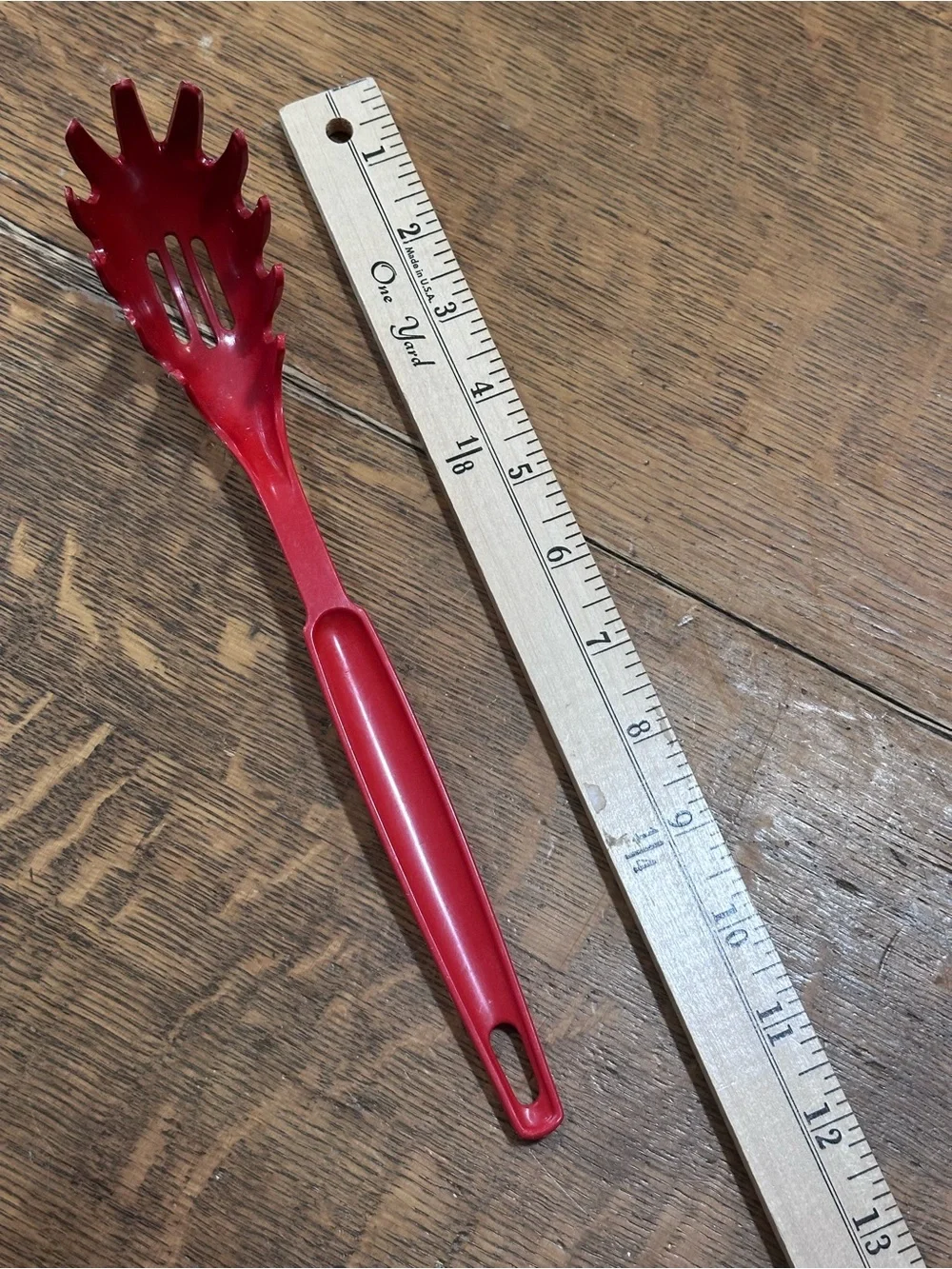 Ekco vintage Red Pasta Server Spoon - Durable Kitchen Serving Utensil